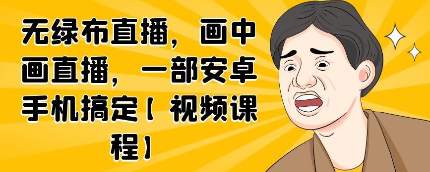 无绿布直播，画中画直播，一部安卓手机搞定【视频课程】安创网-网创项目资源站-副业项目-创业项目-搞钱项目安创网