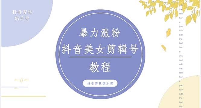 抖音快手暴力涨粉美女混剪视频教程 百分百过原创图片教程 附带违规申诉方法安创网-网创项目资源站-副业项目-创业项目-搞钱项目安创网