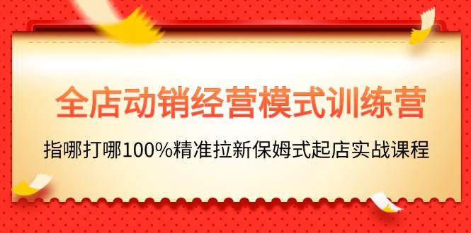 全店动销-经营模式训练营，指哪打哪100%精准拉新保姆式起店实战课程安创网-网创项目资源站-副业项目-创业项目-搞钱项目安创网