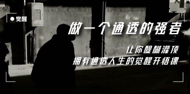 觉醒-做一个通透强者，让你醍醐灌顶，拥有通透人生，掌握强大的秘密安创网-网创项目资源站-副业项目-创业项目-搞钱项目安创网