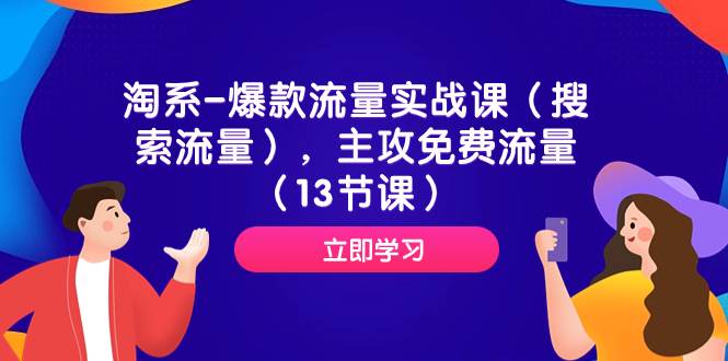 淘系-爆款流量实战课（搜索流量），主攻免费流量（13节课）安创网-网创项目资源站-副业项目-创业项目-搞钱项目安创网
