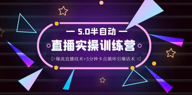 蚂蚁·5.0半自动直播2345打法，半自动爆流直播技术+5分钟卡点循环引爆话术安创网-网创项目资源站-副业项目-创业项目-搞钱项目安创网