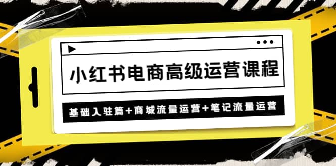 小红书电商高级运营课程：基础入驻篇+商城流量运营+笔记流量运营安创网-网创项目资源站-副业项目-创业项目-搞钱项目安创网