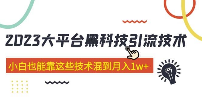 价值4899的2023大平台黑科技引流技术 29节课安创网-网创项目资源站-副业项目-创业项目-搞钱项目安创网