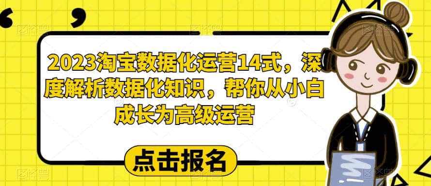 2023淘宝数据化-运营 14式，深度解析数据化知识，帮你从小白成长为高级运营安创网-网创项目资源站-副业项目-创业项目-搞钱项目安创网