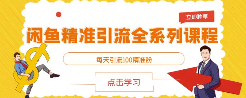 闲鱼精准引流全系列课程，每天引流100精准粉【视频课程】安创网-网创项目资源站-副业项目-创业项目-搞钱项目安创网