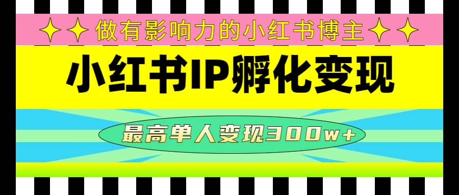 某收费培训-小红书IP孵化变现：做有影响力的小红书博主安创网-网创项目资源站-副业项目-创业项目-搞钱项目安创网