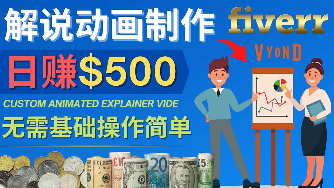 制作解说类动画视频（Animated Explainer）日赚500美元以上 – 0基础可操作安创网-网创项目资源站-副业项目-创业项目-搞钱项目安创网