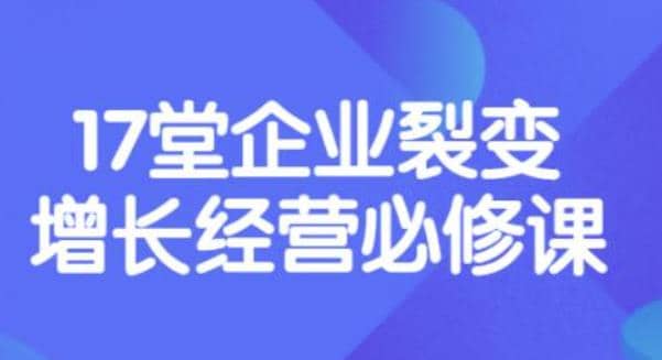 《盈利增长17堂必修课》企业裂变增长的经营智慧，带你了解增长的本质安创网-网创项目资源站-副业项目-创业项目-搞钱项目安创网
