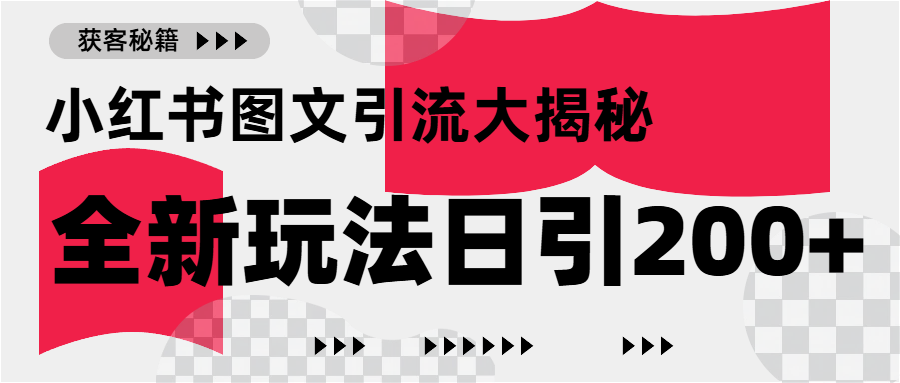 小红书图文引流，只需一张图片即可撬动百万流量，日引200+创业粉安创网-网创项目资源站-副业项目-创业项目-搞钱项目安创网