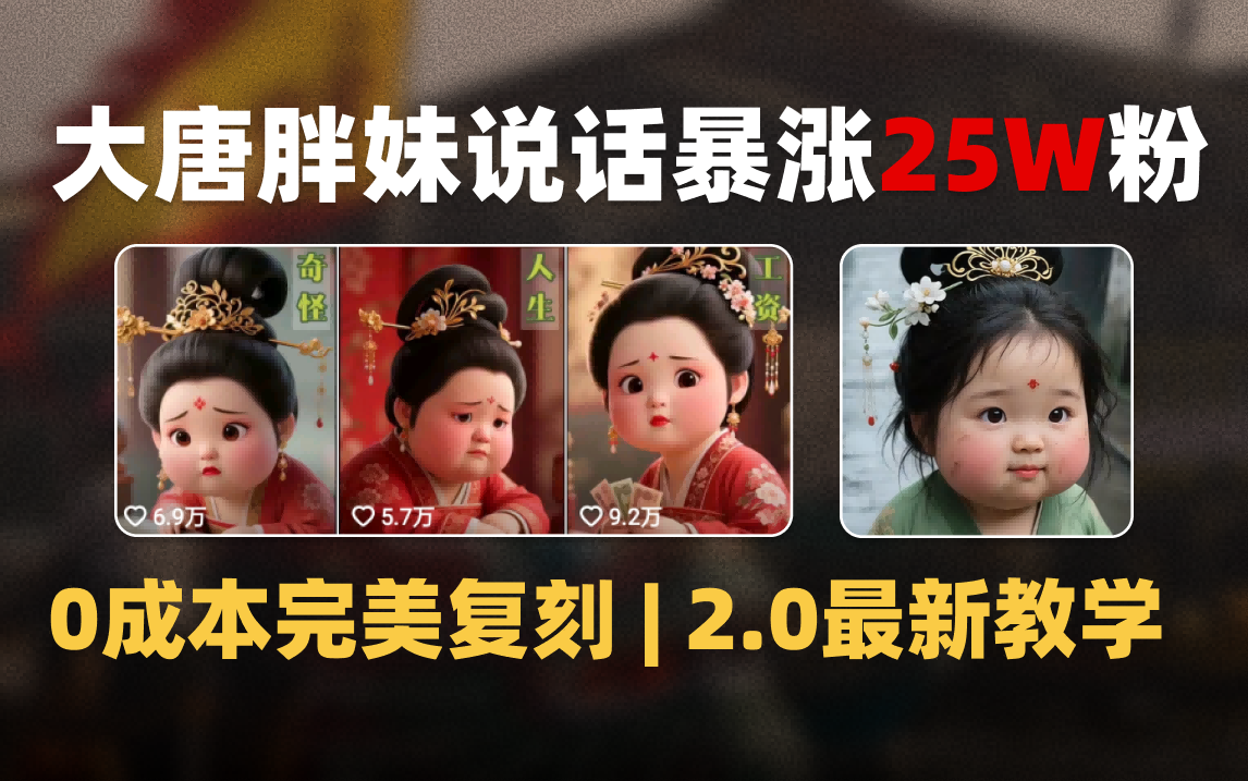 AI大唐胖贵妃说话2.0，40条视频暴涨40w粉，附独家变现攻略安创网-网创项目资源站-副业项目-创业项目-搞钱项目安创网