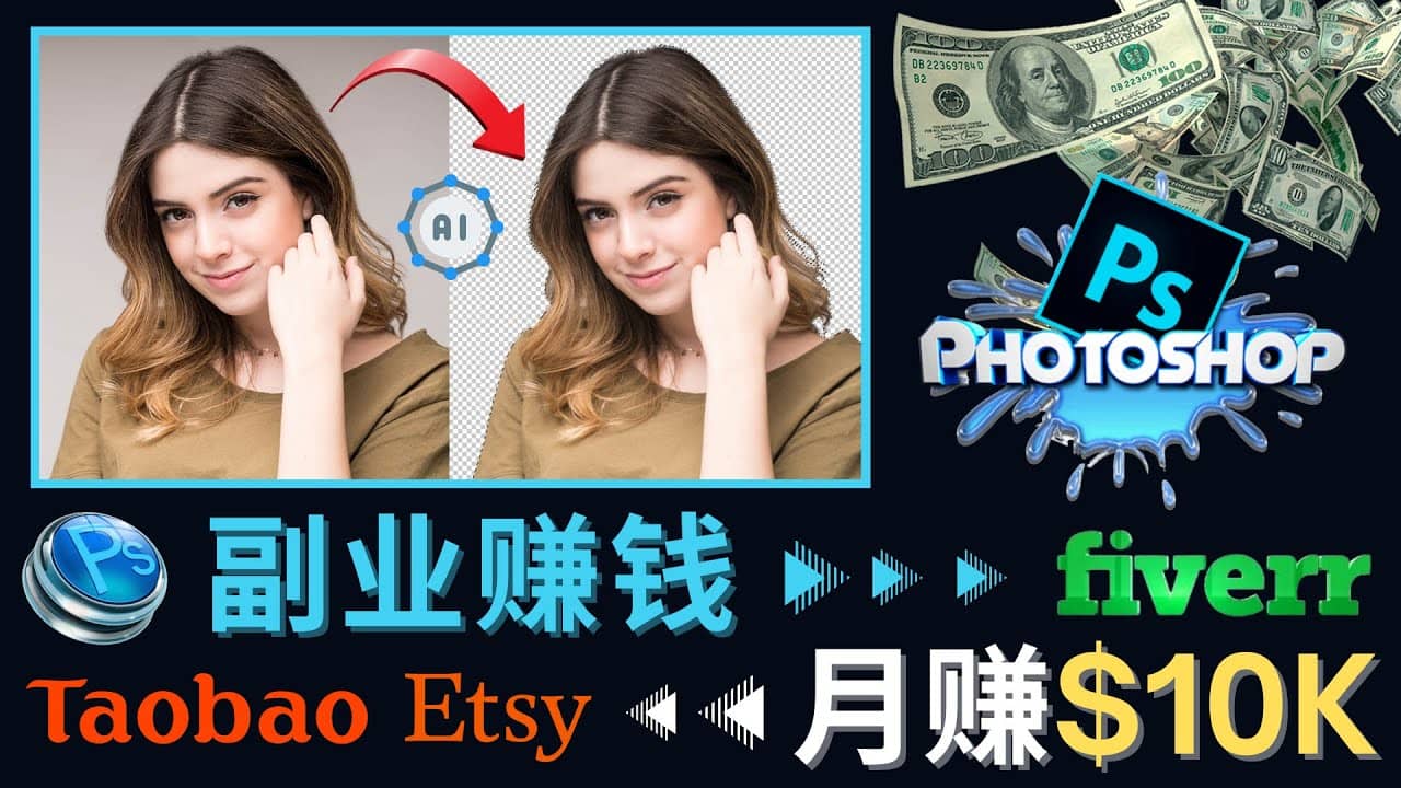 掌握PS修图技能，月赚5000美元以上 – 利用Adobe Photoshop赚钱的3种途径安创网-网创项目资源站-副业项目-创业项目-搞钱项目安创网