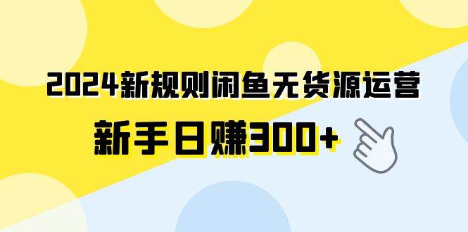 2024新规则闲鱼无货源运营新手日赚300+安创网-网创项目资源站-副业项目-创业项目-搞钱项目安创网