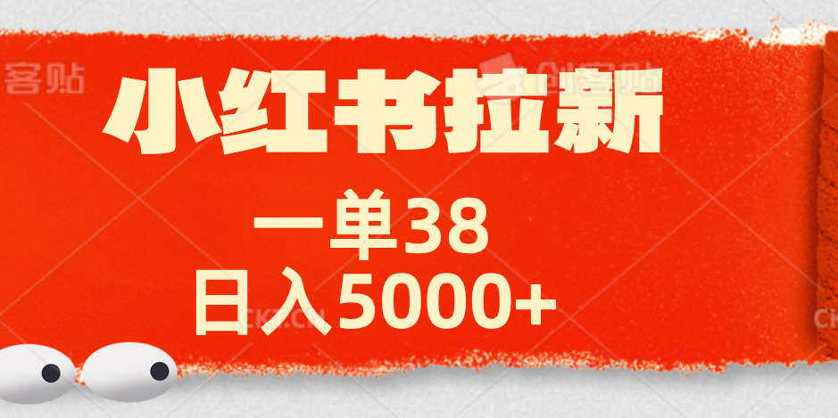 小红书拉新项目，一单38元！日入5000+【揭秘】安创网-网创项目资源站-副业项目-创业项目-搞钱项目安创网
