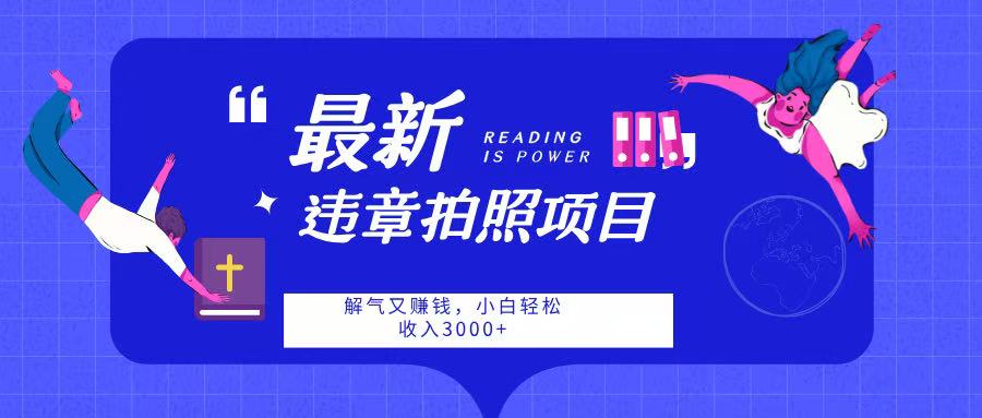 最新违章拍照项目，解气又赚钱，随手一拍，轻松收入3000安创网-网创项目资源站-副业项目-创业项目-搞钱项目安创网