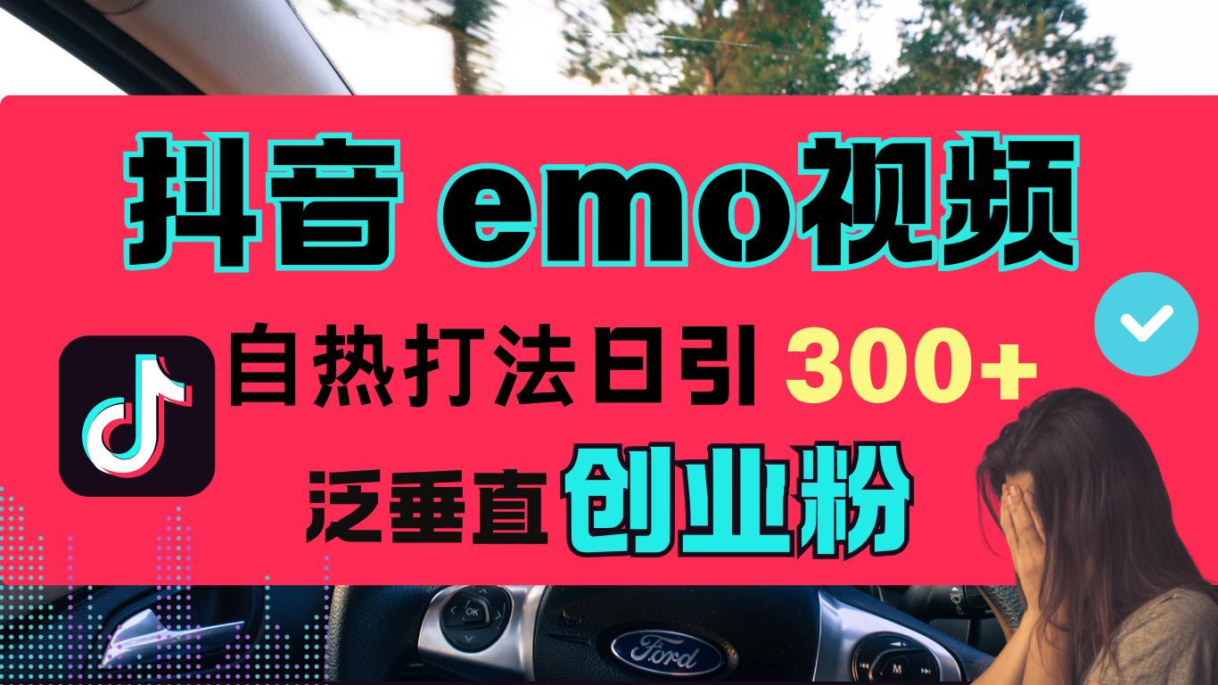 抖音“EMO视频”自热流打法，日引300+泛垂直创业粉安创网-网创项目资源站-副业项目-创业项目-搞钱项目安创网