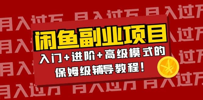 月入过万闲鱼副业项目：入门+进阶+高级模式的保姆级辅导教程安创网-网创项目资源站-副业项目-创业项目-搞钱项目安创网