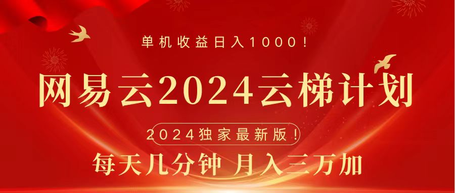 2024网易云云梯计划挂机版免费风口项目安创网-网创项目资源站-副业项目-创业项目-搞钱项目安创网