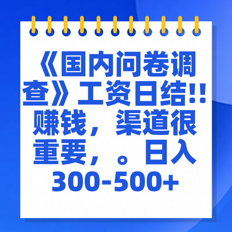 问卷调查答题，一个人在家也可以闷声发大财，小白一天2张，【揭秘】安创网-网创项目资源站-副业项目-创业项目-搞钱项目安创网