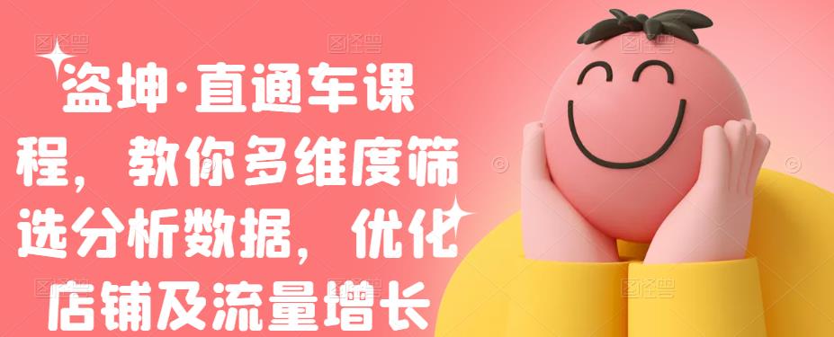 盗坤·直通车课程，教你多维度筛选分析数据，优化店铺及流量增长安创网-网创项目资源站-副业项目-创业项目-搞钱项目安创网