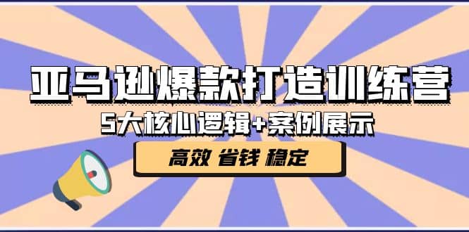 亚马逊爆款打造训练营：5大核心逻辑+案例展示 打造爆款链接 高效 省钱 稳定安创网-网创项目资源站-副业项目-创业项目-搞钱项目安创网