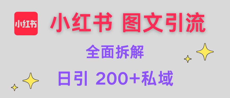 【小红书图文引流】全面解析，日引200+私域安创网-网创项目资源站-副业项目-创业项目-搞钱项目安创网