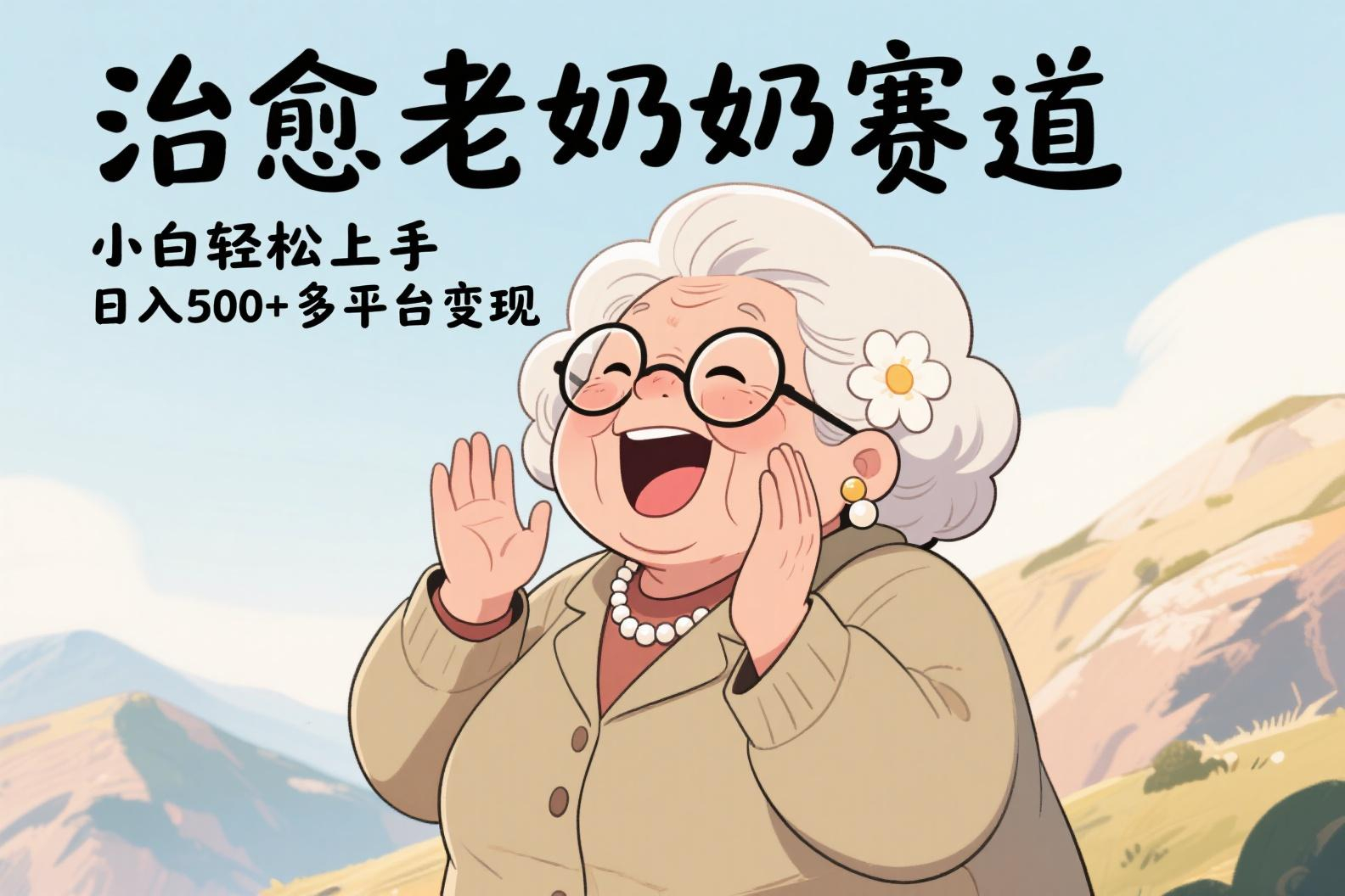视频号治愈老奶奶赛道，小白轻松上手，日入500+多平台变现安创网-网创项目资源站-副业项目-创业项目-搞钱项目安创网
