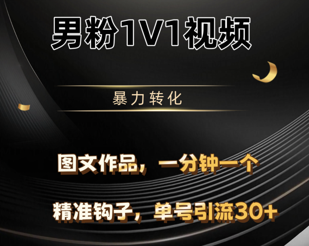 男粉1V1视频，硬改摄像头，高客单暴力转化，单日600+安创网-网创项目资源站-副业项目-创业项目-搞钱项目安创网