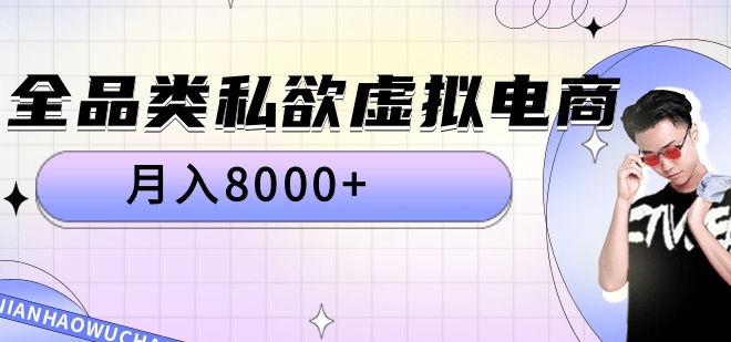 全品类私域虚拟电商，月入8000+安创网-网创项目资源站-副业项目-创业项目-搞钱项目安创网