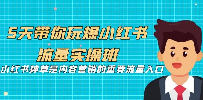 5天带你玩爆小红书流量实操班，小红书种草是内容营销的重要流量入口安创网-网创项目资源站-副业项目-创业项目-搞钱项目安创网