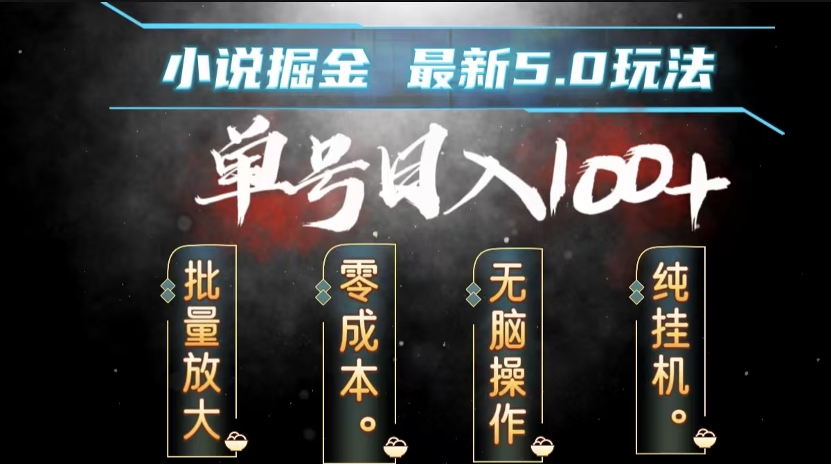 全自动小说撸金，无脑操作，单号日入100+小白轻松上手安创网-网创项目资源站-副业项目-创业项目-搞钱项目安创网