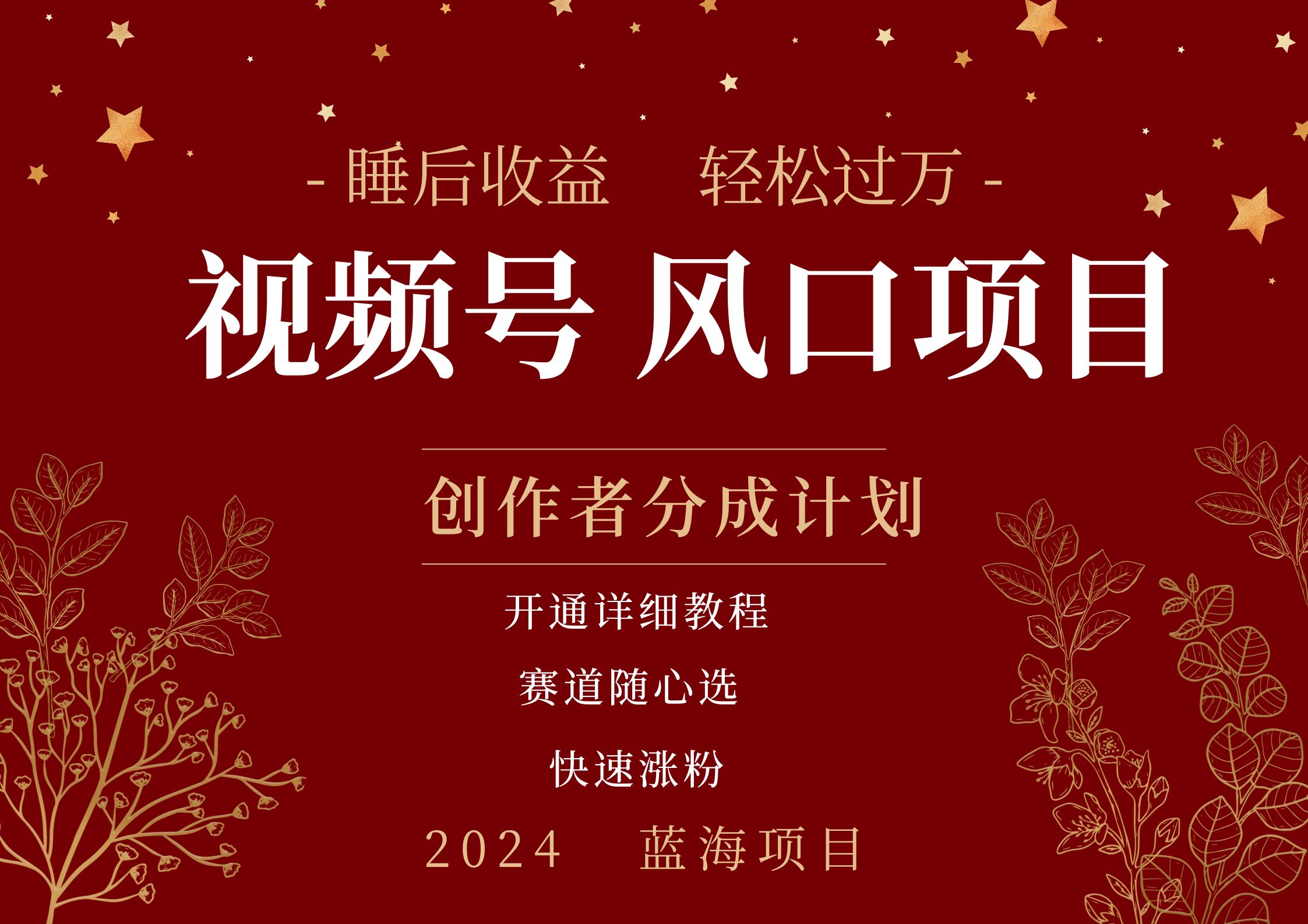 拥有睡眠收益的微信视频号大风口项目，轻松月入过万+，多赛道选择，可矩阵，玩法简单轻松上手安创网-网创项目资源站-副业项目-创业项目-搞钱项目安创网