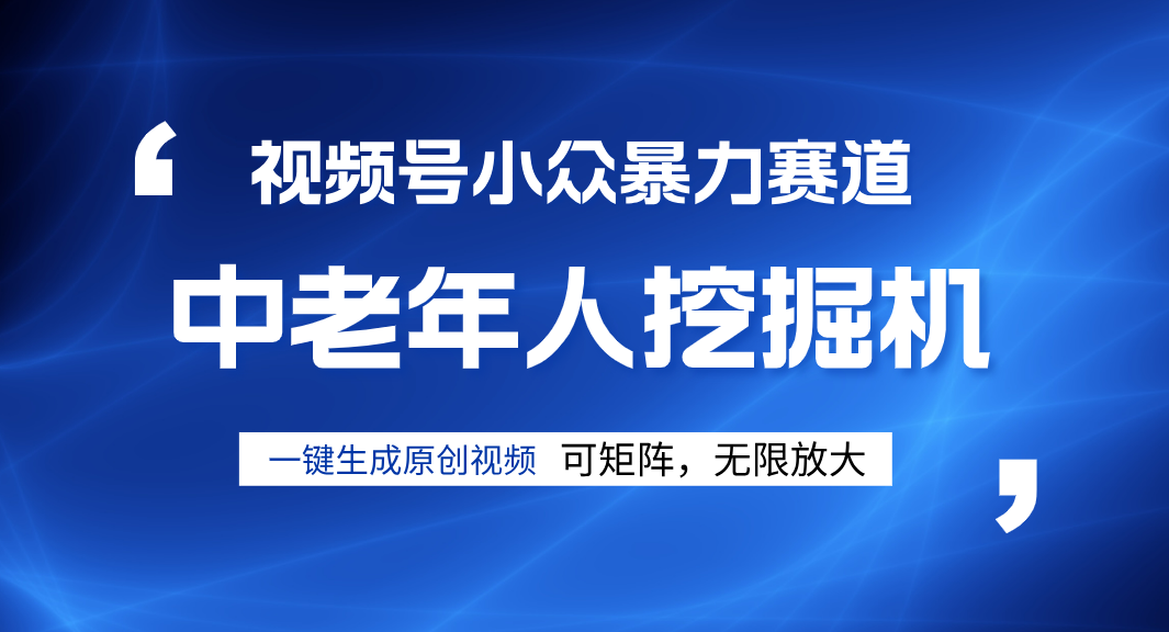 视频号新手逆袭密码！超小众暴力赛道，中老年人深信不疑，原创通过率拉满安创网-网创项目资源站-副业项目-创业项目-搞钱项目安创网