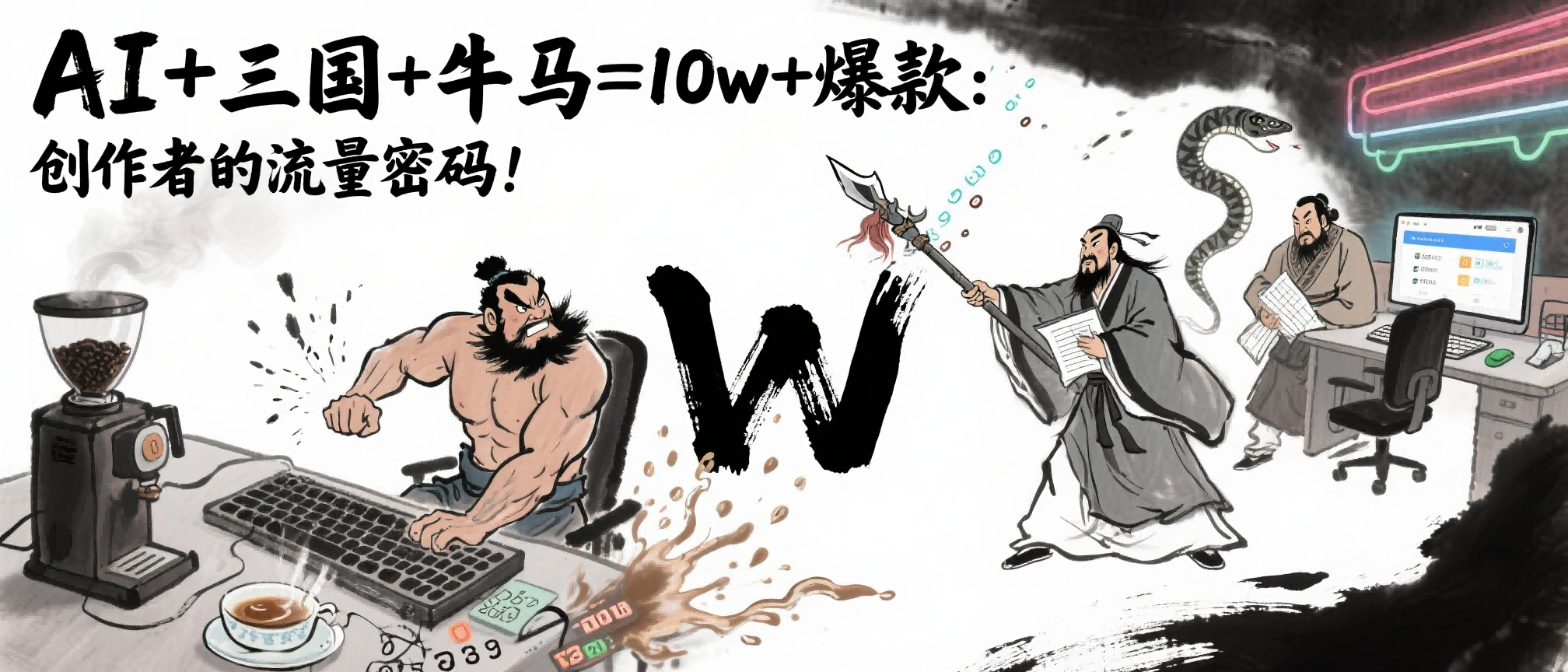 AI+三国+牛马=10w+爆款：创作者的流量密码！安创网-网创项目资源站-副业项目-创业项目-搞钱项目安创网