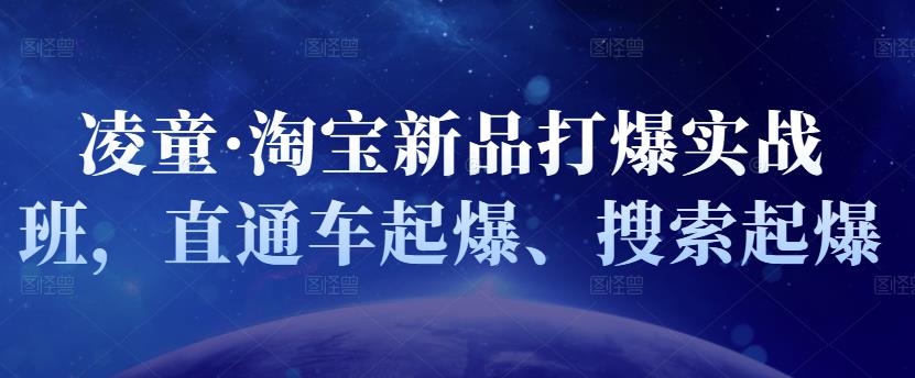 凌童·淘宝新品打爆实战班，直通车起爆、搜索起爆安创网-网创项目资源站-副业项目-创业项目-搞钱项目安创网