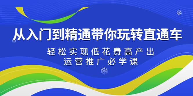 从入门到精通带你玩转直通车：轻松实现低花费高产出，35节运营推广必学课安创网-网创项目资源站-副业项目-创业项目-搞钱项目安创网