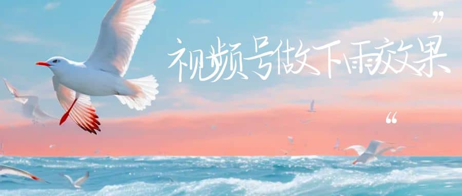 视频号做下雨视频一个账号一周涨粉10W+年入100w安创网-网创项目资源站-副业项目-创业项目-搞钱项目安创网
