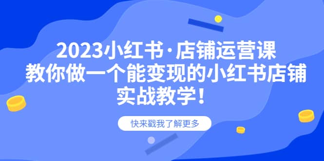 2023小红书·店铺运营课，教你做一个能变现的小红书店铺，20节-实战教学安创网-网创项目资源站-副业项目-创业项目-搞钱项目安创网