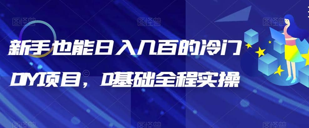 新手也能日入几百的冷门DIY项目，0基础全程实操【揭秘】安创网-网创项目资源站-副业项目-创业项目-搞钱项目安创网