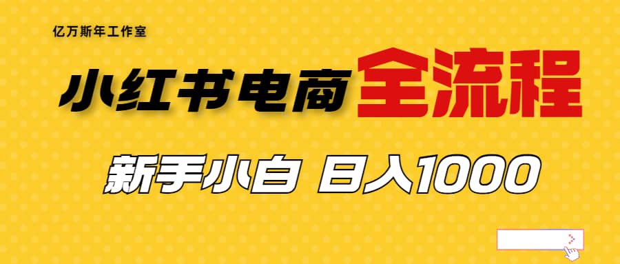 外面收费4988的小红书无货源电商从0-1全流程，日入1000＋安创网-网创项目资源站-副业项目-创业项目-搞钱项目安创网
