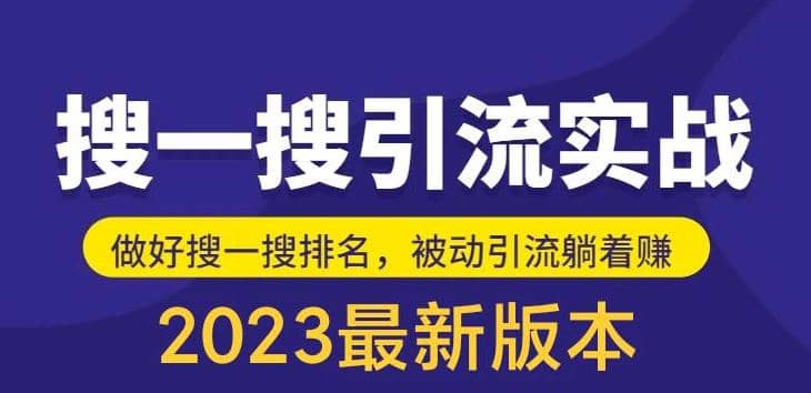 外面收费980的最新公众号搜一搜引流实训课，日引200+安创网-网创项目资源站-副业项目-创业项目-搞钱项目安创网