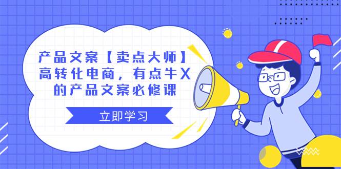 产品文案【卖点大师】高转化电商，有点牛X的 产品文案必修课安创网-网创项目资源站-副业项目-创业项目-搞钱项目安创网