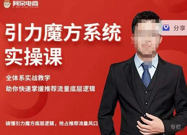 阿呆-引力魔方系统实操课，全体系实战教学，助你快速掌握推荐流量底层逻辑安创网-网创项目资源站-副业项目-创业项目-搞钱项目安创网
