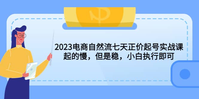 2023电商自然流七天正价起号实战课：起的慢，但是稳，小白执行即可安创网-网创项目资源站-副业项目-创业项目-搞钱项目安创网
