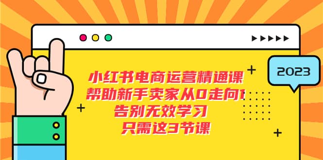 小红书电商·运营精通课，帮助新手卖家从0走向1 告别无效学习（7节视频课）安创网-网创项目资源站-副业项目-创业项目-搞钱项目安创网