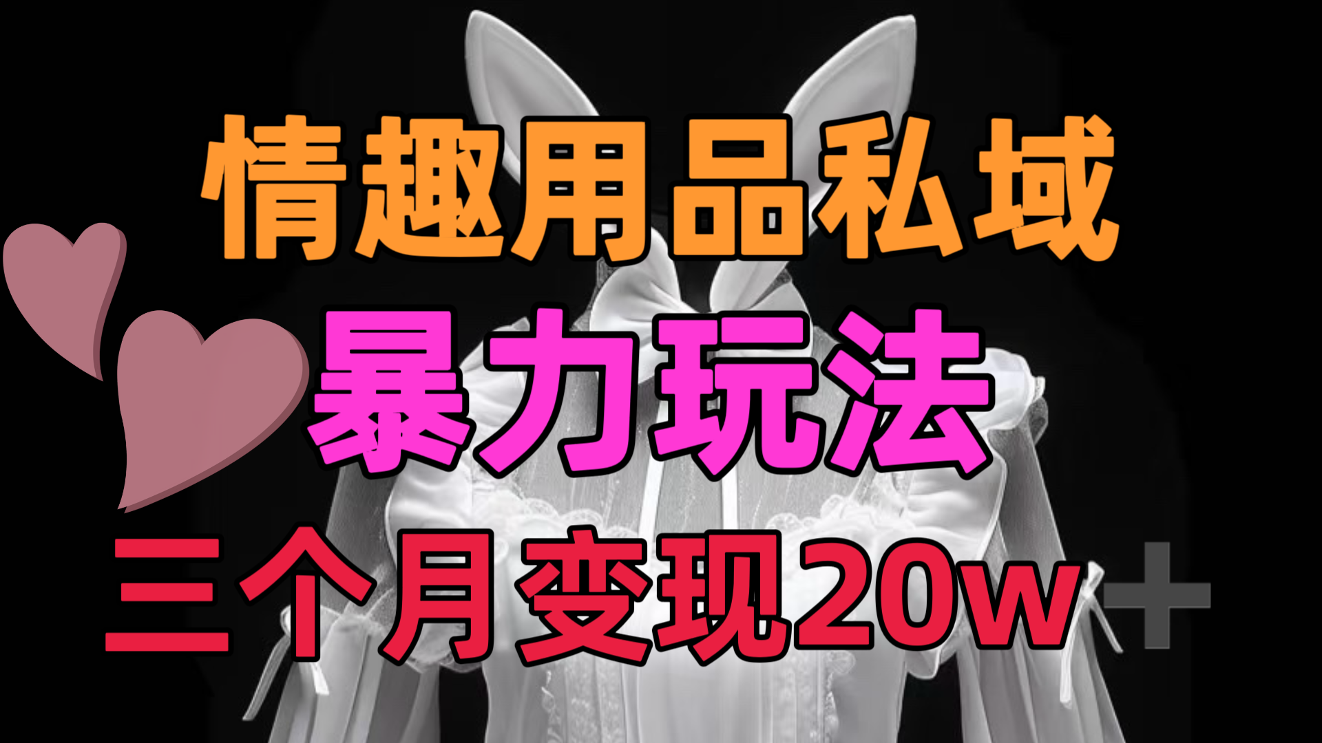 情趣用品私域，25年最新暴力玩法，三个月变现20w➕安创网-网创项目资源站-副业项目-创业项目-搞钱项目安创网