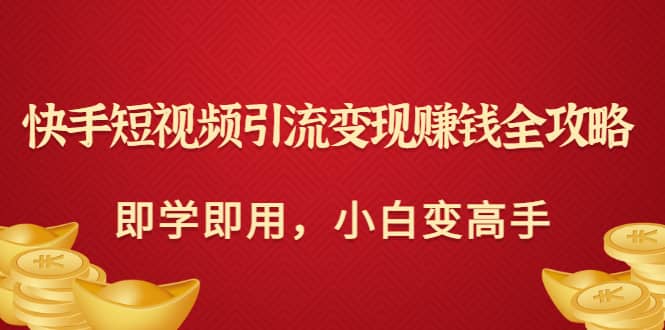 快手短视频引流变现赚钱全攻略：即学即用，小白变高手（价值980元）安创网-网创项目资源站-副业项目-创业项目-搞钱项目安创网