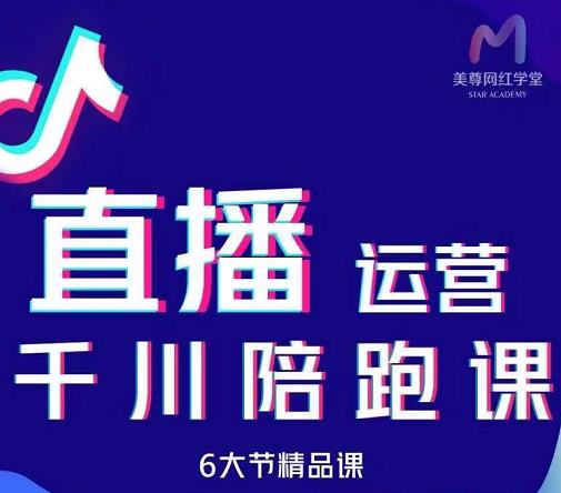 美尊-抖音直播运营千川系统课：直播​运营规划、起号、主播培养、千川投放等安创网-网创项目资源站-副业项目-创业项目-搞钱项目安创网