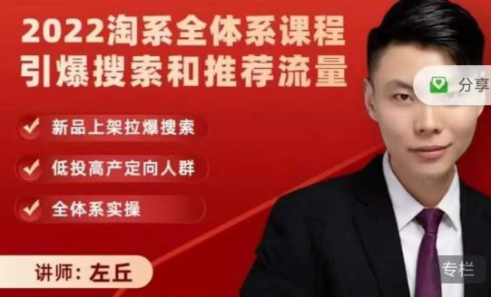 2022淘系全体系课程引爆搜索和推荐流量，新品上架拉爆搜索安创网-网创项目资源站-副业项目-创业项目-搞钱项目安创网