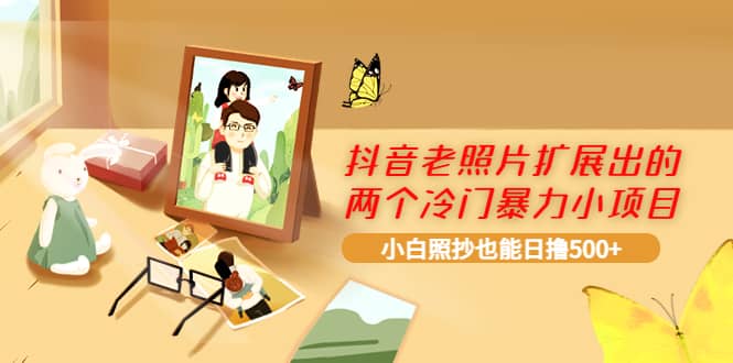 抖音老照片扩展出的两个冷门暴力小项目，小白照抄也能日撸500+安创网-网创项目资源站-副业项目-创业项目-搞钱项目安创网